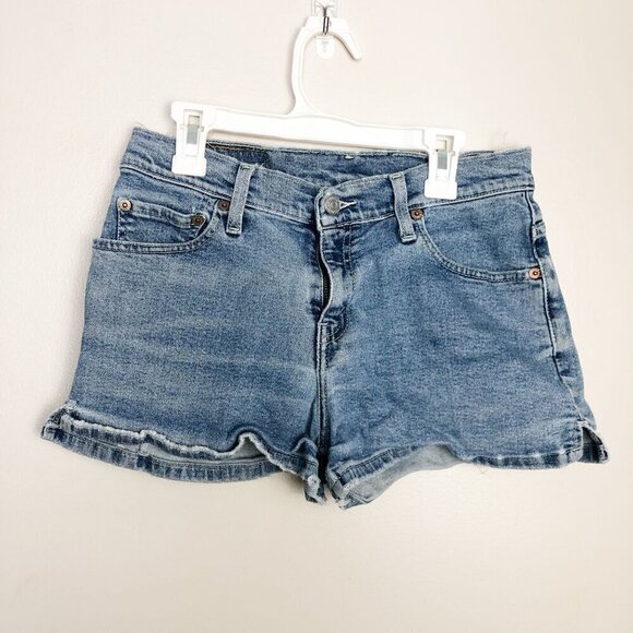 Levi's Light Wash Denim Shorts 26 Womens Mid Rise Jean Shortie - Picture 5 of 10